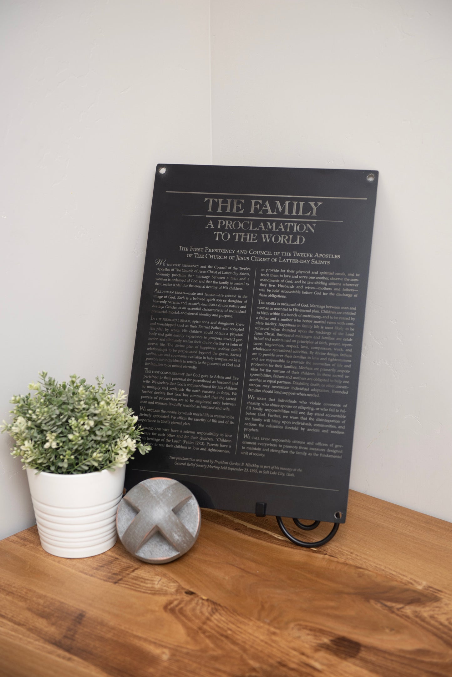 The Family Proclamation 12" X 18" Steel Decorative Plate