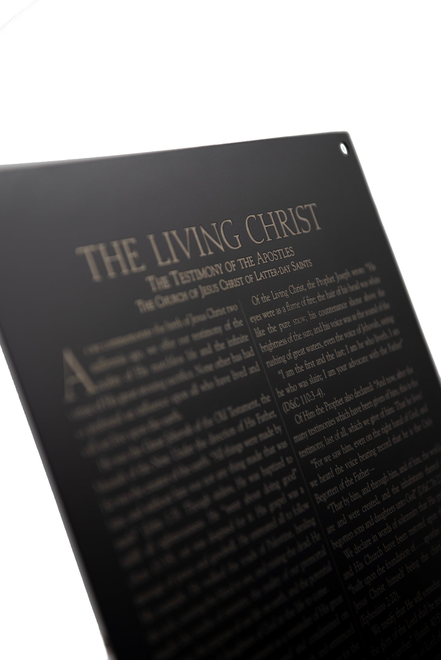 The Living Christ 12" X 18" Steel Decorative Plate