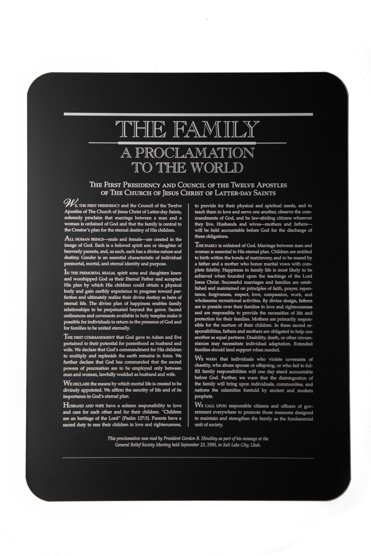 The Family: A Proclamation to the World
