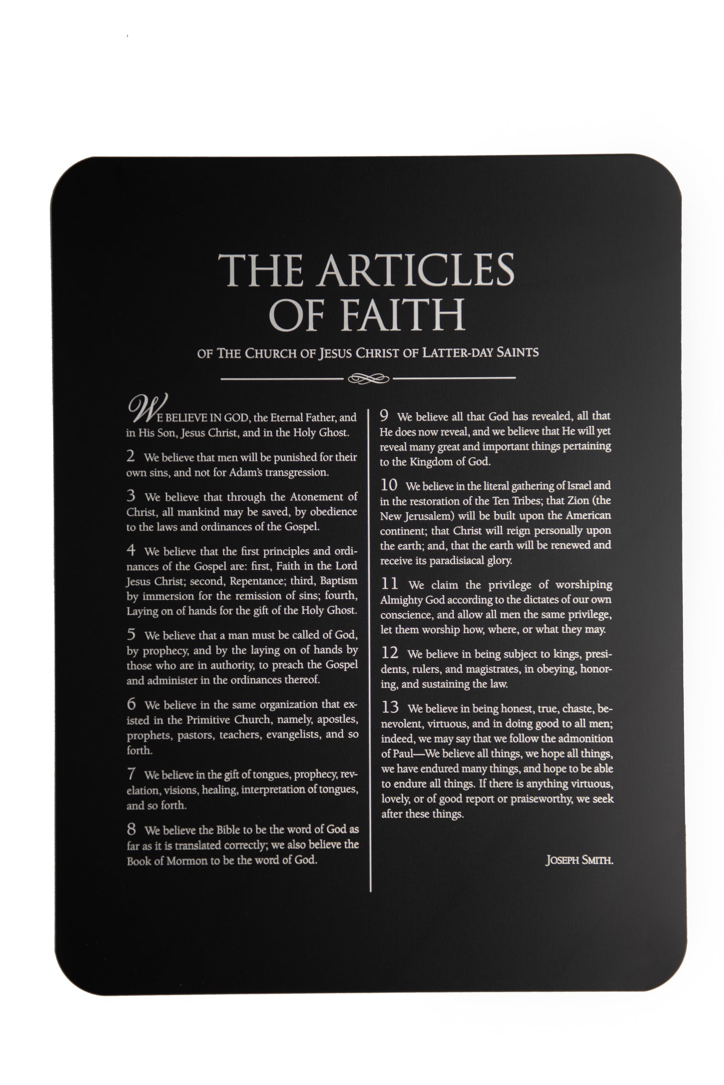 The Articles of Faith