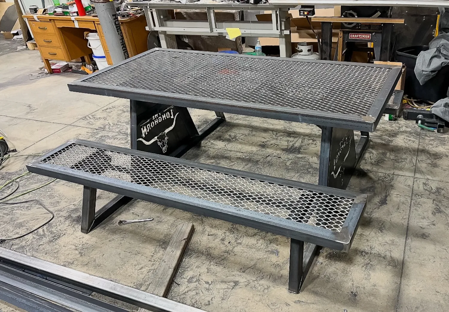 Fabrication in progress in the Steel Peak workshop