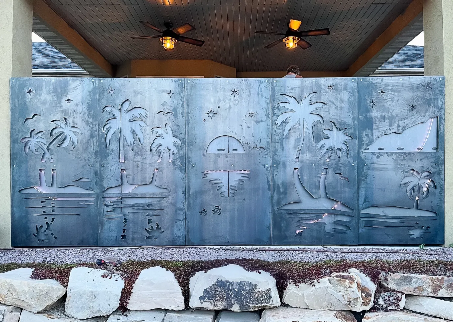 Tropical Panel Wall — Day