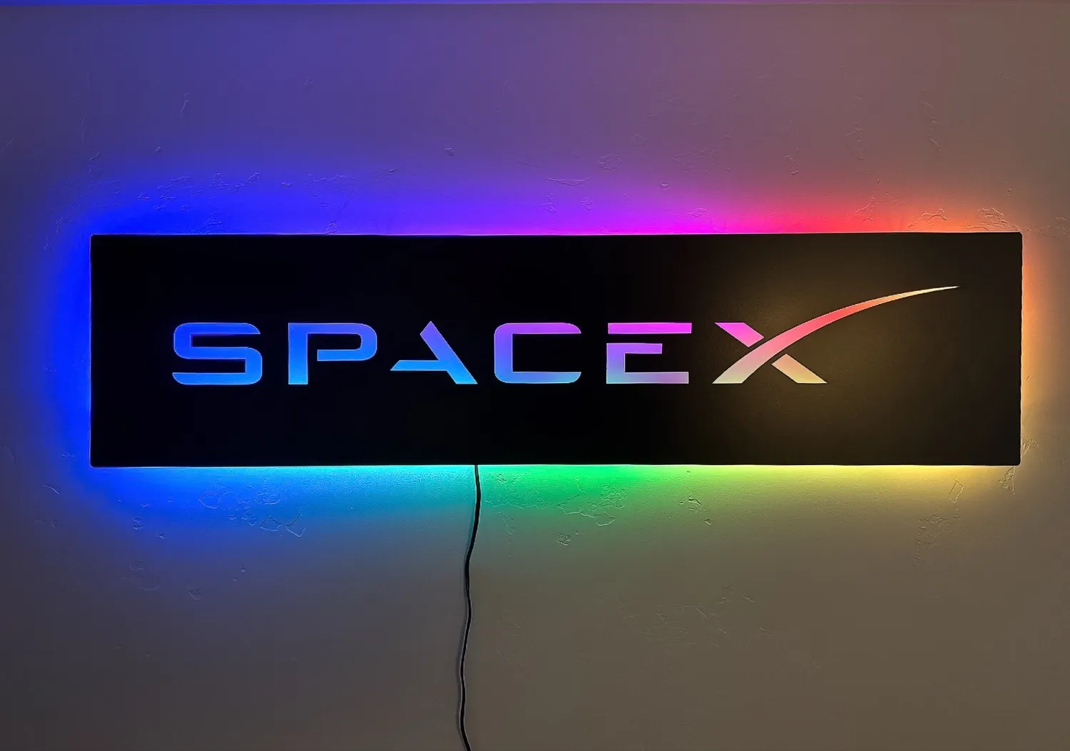 SpaceX Backlit Sign